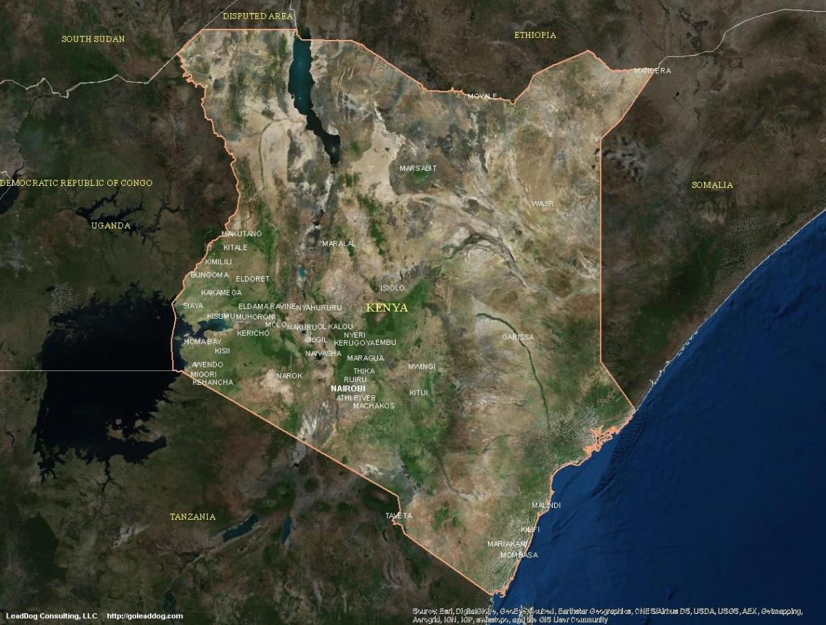 mapa de canals mapa de Kenya