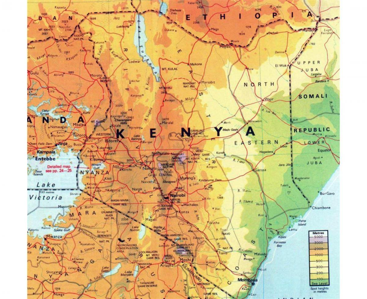 Kenya mapa geogràfic