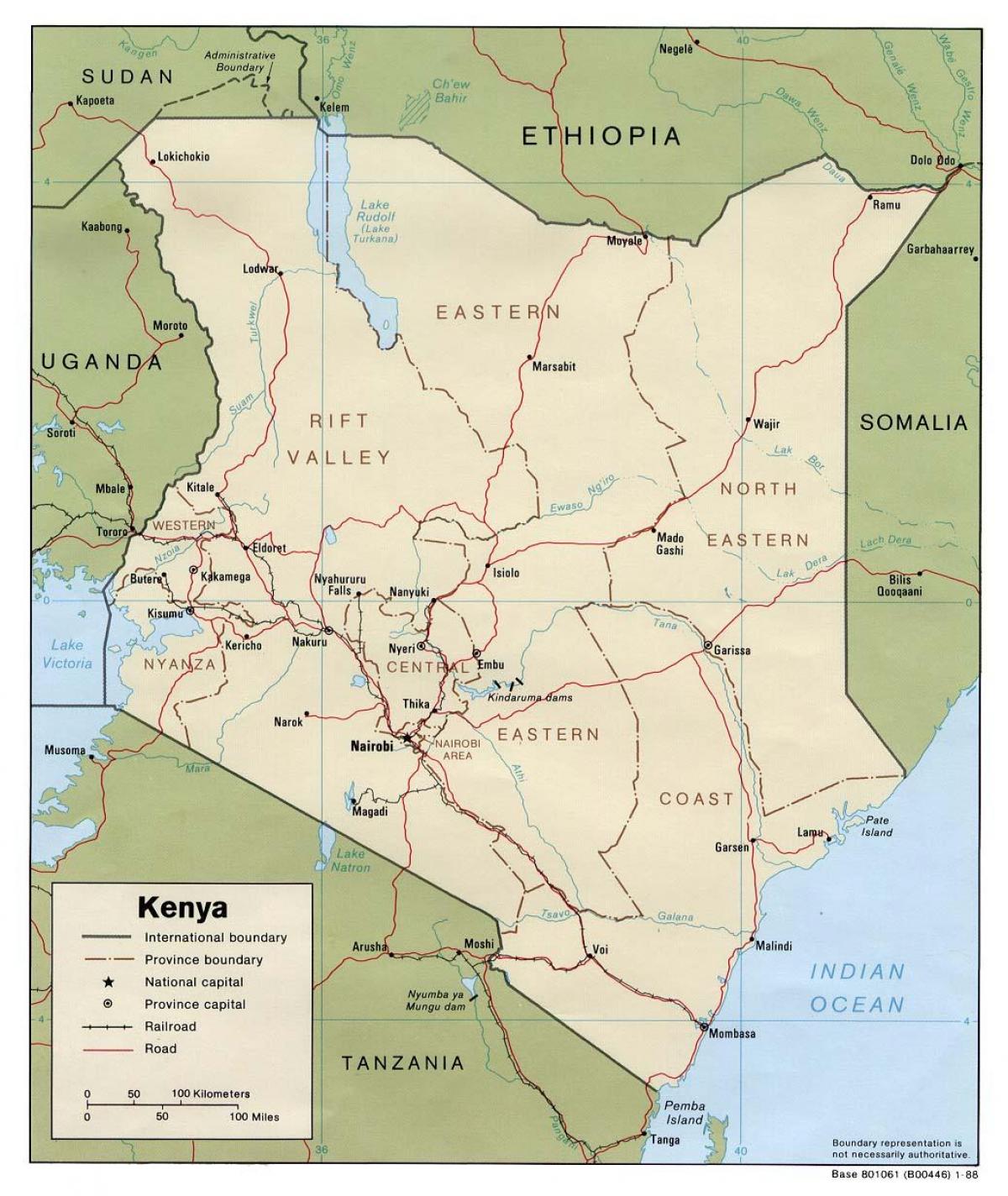 Kenya rius mapa