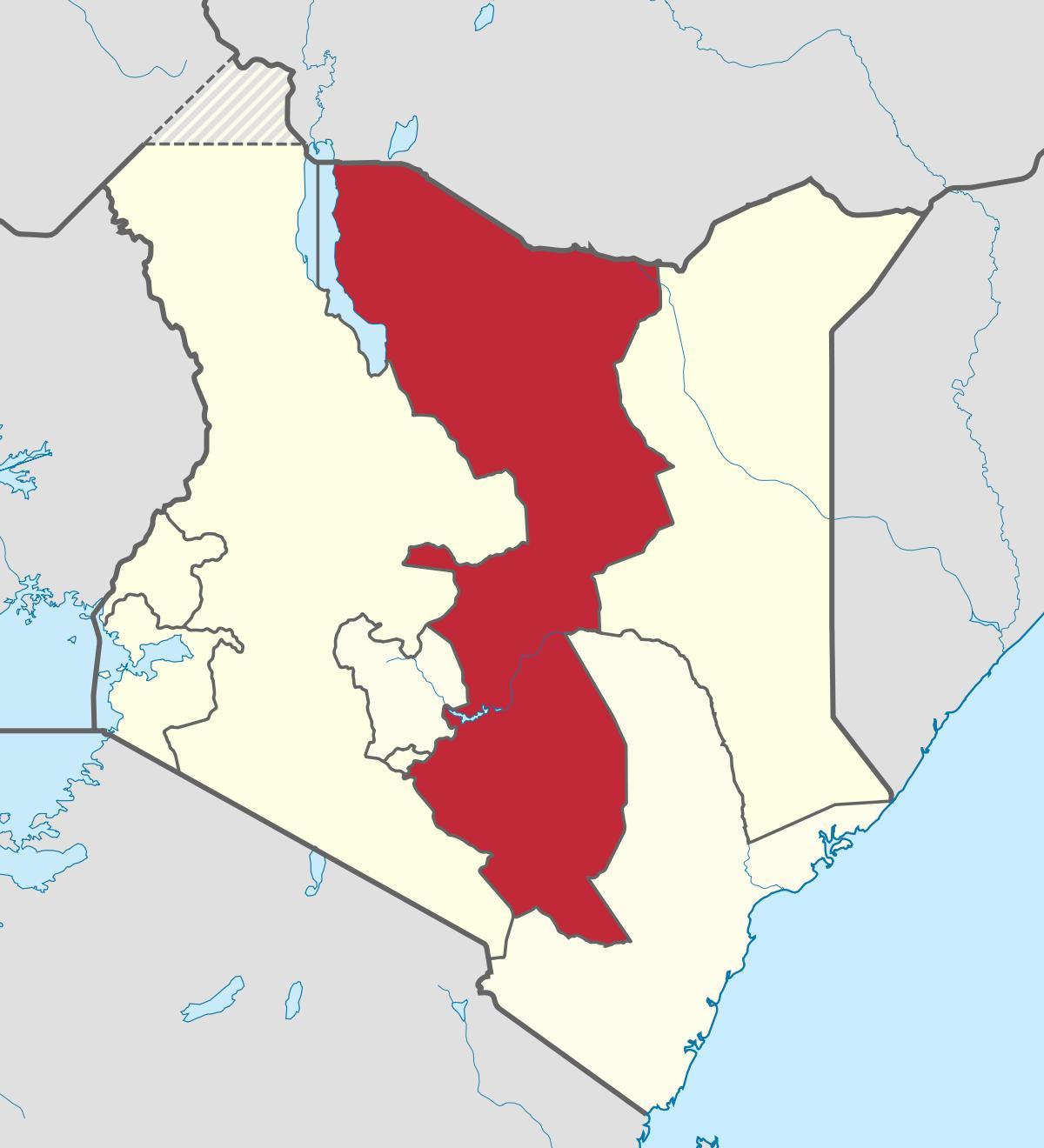 mapa de província oriental de Kenya