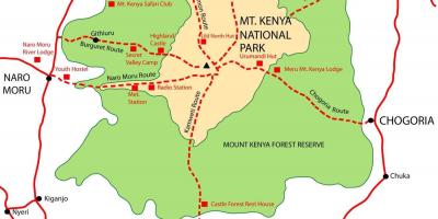 Mapa de la muntanya Kenya