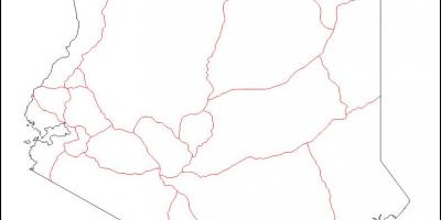 Kenya en blanc mapa