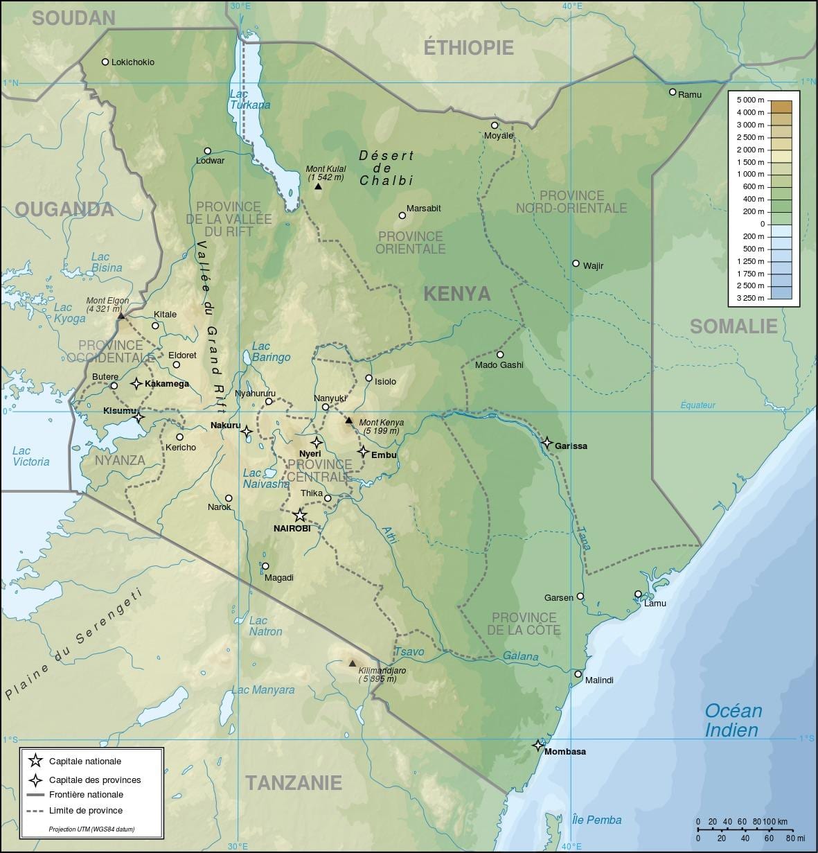 Kenya relleu mapa
