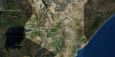 Mapa de canals mapa de Kenya