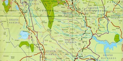 Mapa del centre de Kenya
