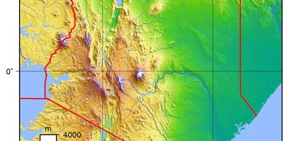 Kenya elevació mapa
