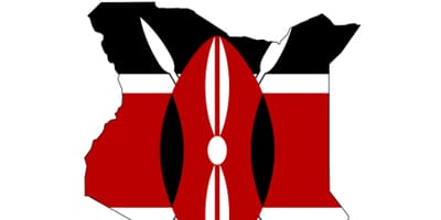 Mapa de Kenya bandera