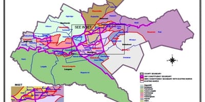 Kenya circumscripció límits mapa