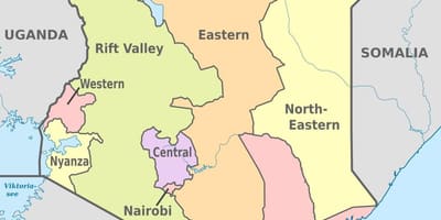 Kenya administratiu mapa