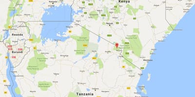 Mapa del món que mostra Kenya