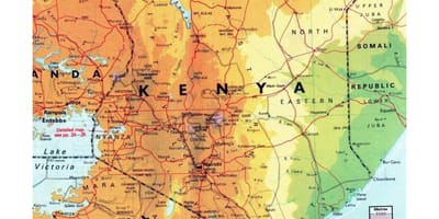 Kenya mapa geogràfic