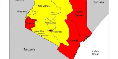 Mapa de Kenya malària
