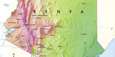Mapa muntanyes de Kenya