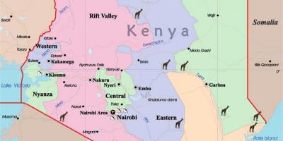 Un mapa de Kenya