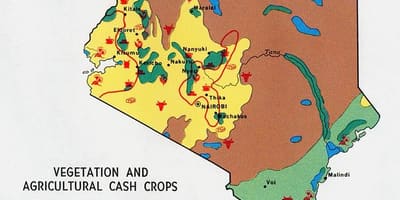 Mapa de recursos naturals de Kenya
