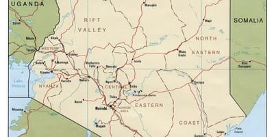 Kenya rius mapa
