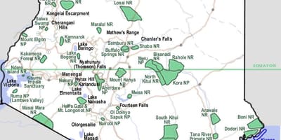 Mapa de Kenya safari 