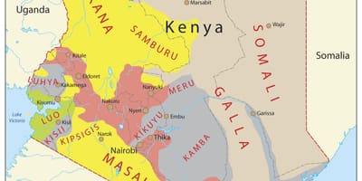 Kenya ètniques mapa
