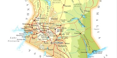 Kenya característiques físiques mapa