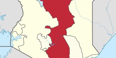 Mapa de província oriental de Kenya