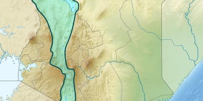 Mapa de la vall del rift Kenya